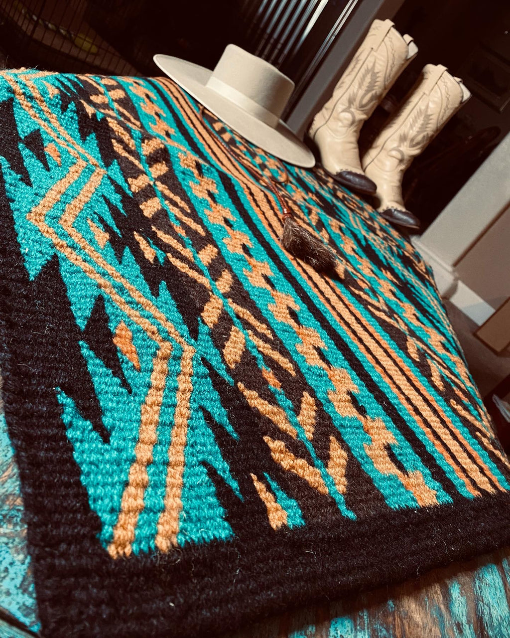 Elements Saddle Blanket ~ Teal image 1