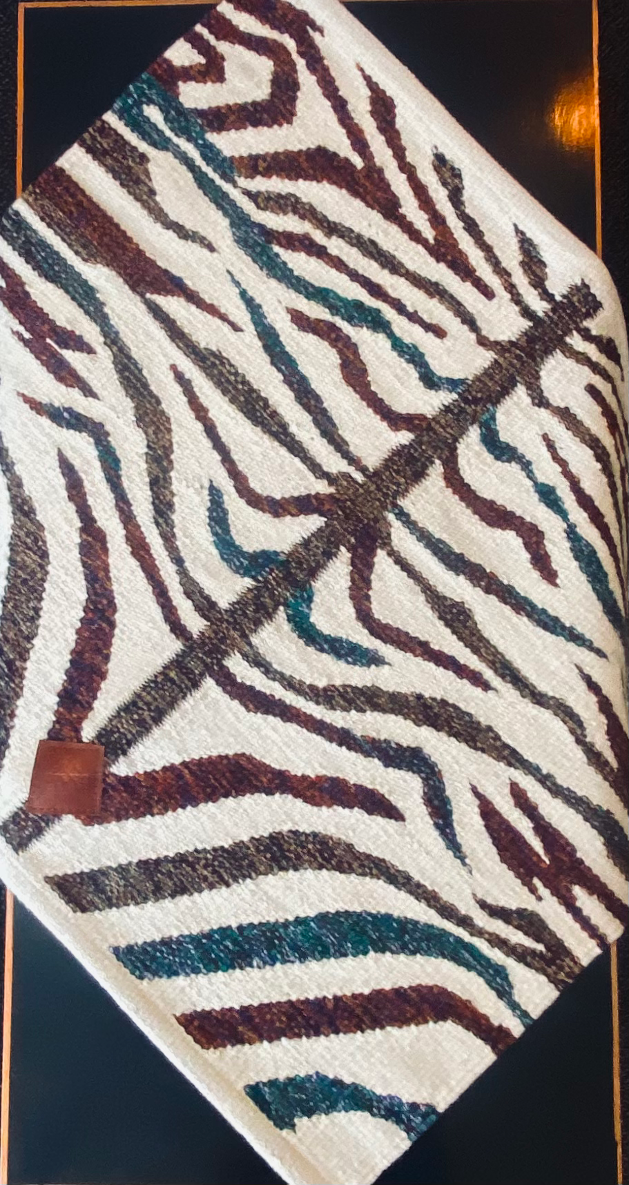 Wool Saddle Blanket  ~ ZAZU Tweed Stripe image 1