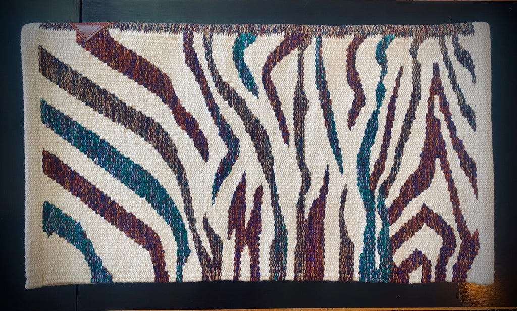 Wool Saddle Blanket  ~ ZAZU Tweed Stripe image 0
