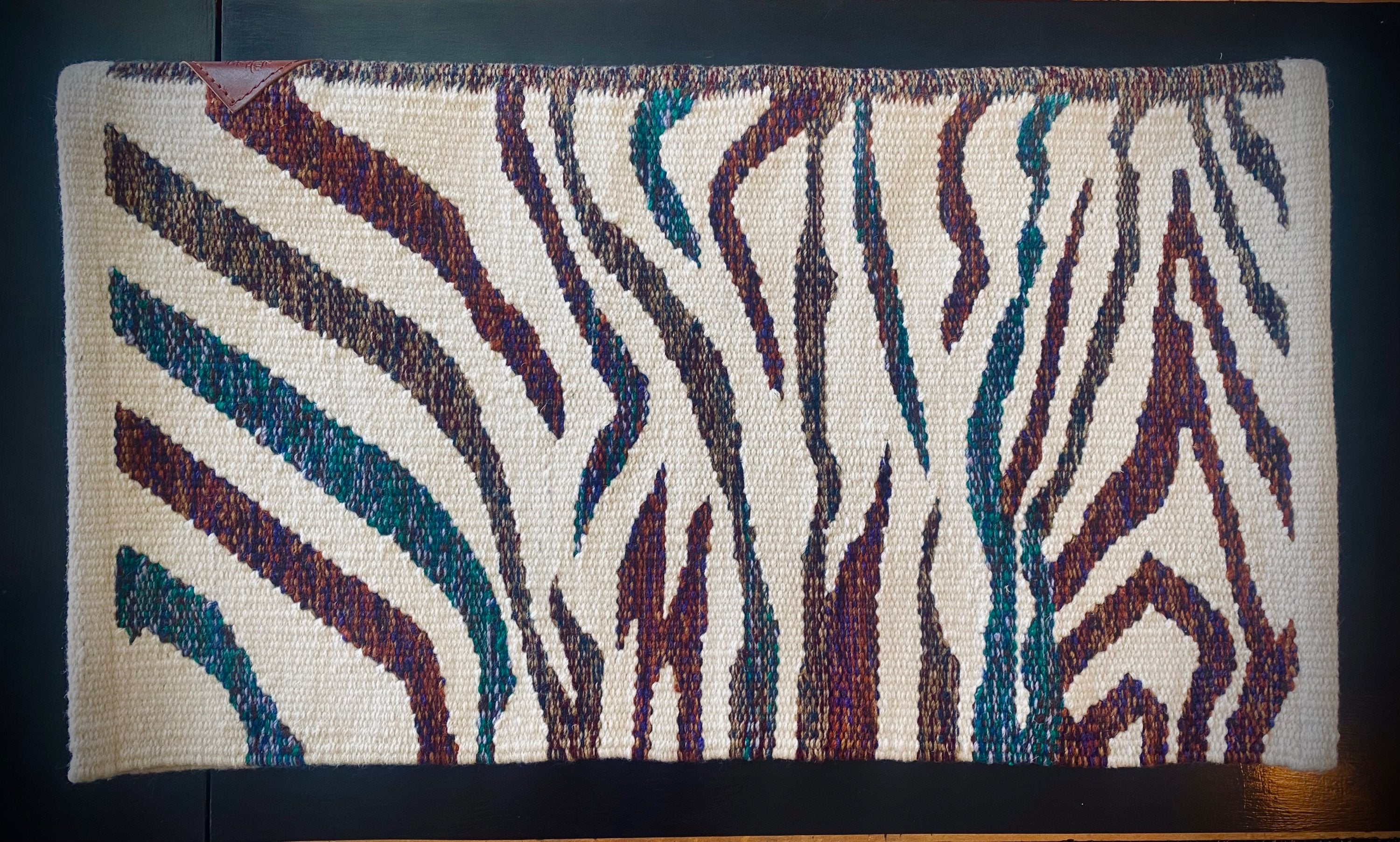 Wool Saddle Blanket  ~ ZAZU Tweed Stripe image 0
