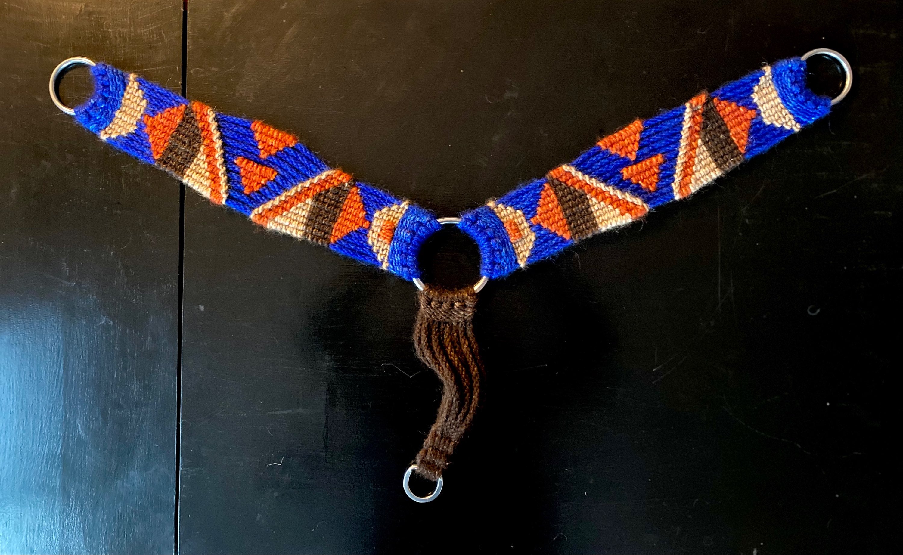 Mohair Breast Collar with Leather Tugs image 1