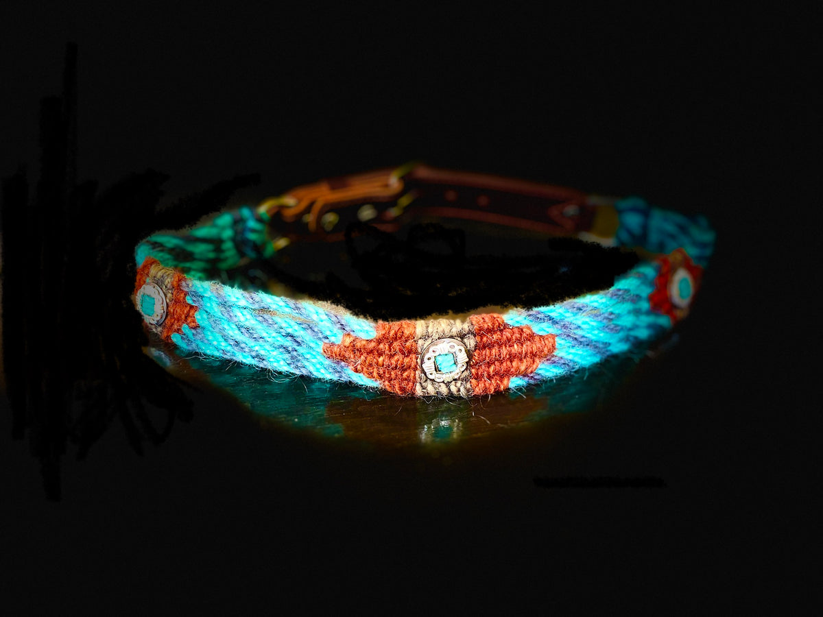 Leather & Mohair Belt ~ Silver City Twist image 1