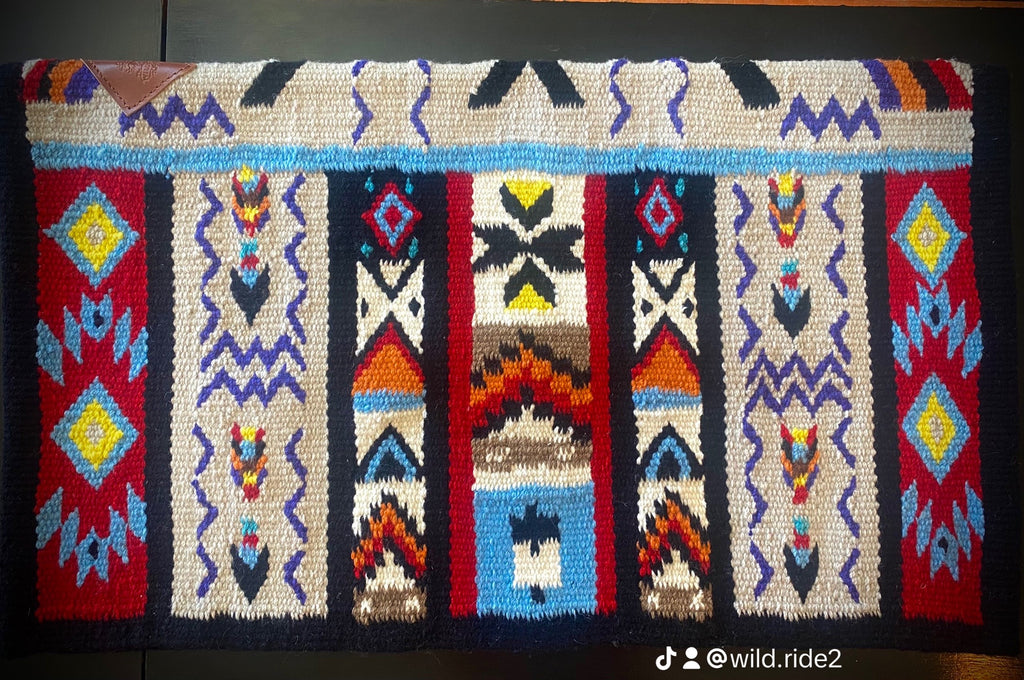 Wool Saddle Blanket ~  Jumpin’ Jack Flash image 1