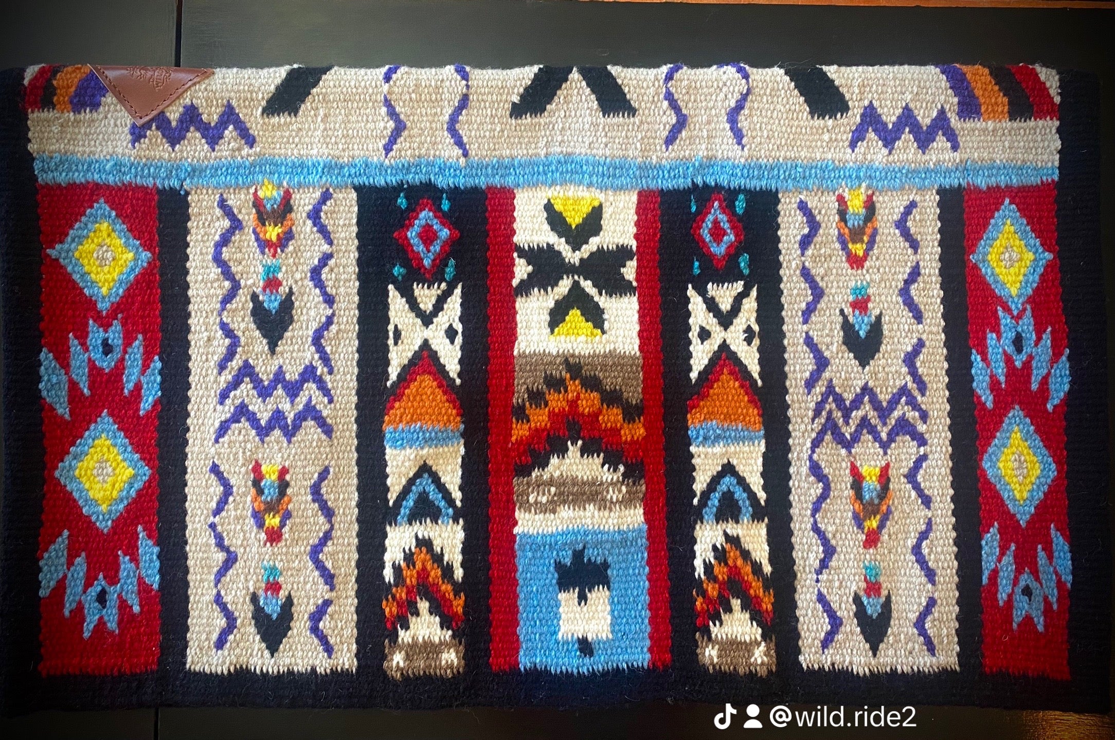 Wool Saddle Blanket ~  Jumpin’ Jack Flash image 1