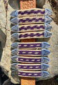 Braided Horse Hair Barrettes ~ purple/natural image 0