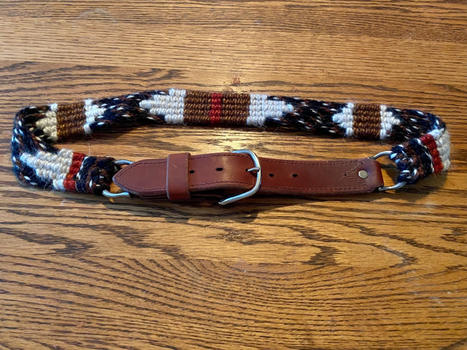 Mohair & Leather Woven Belt, 36" image 0