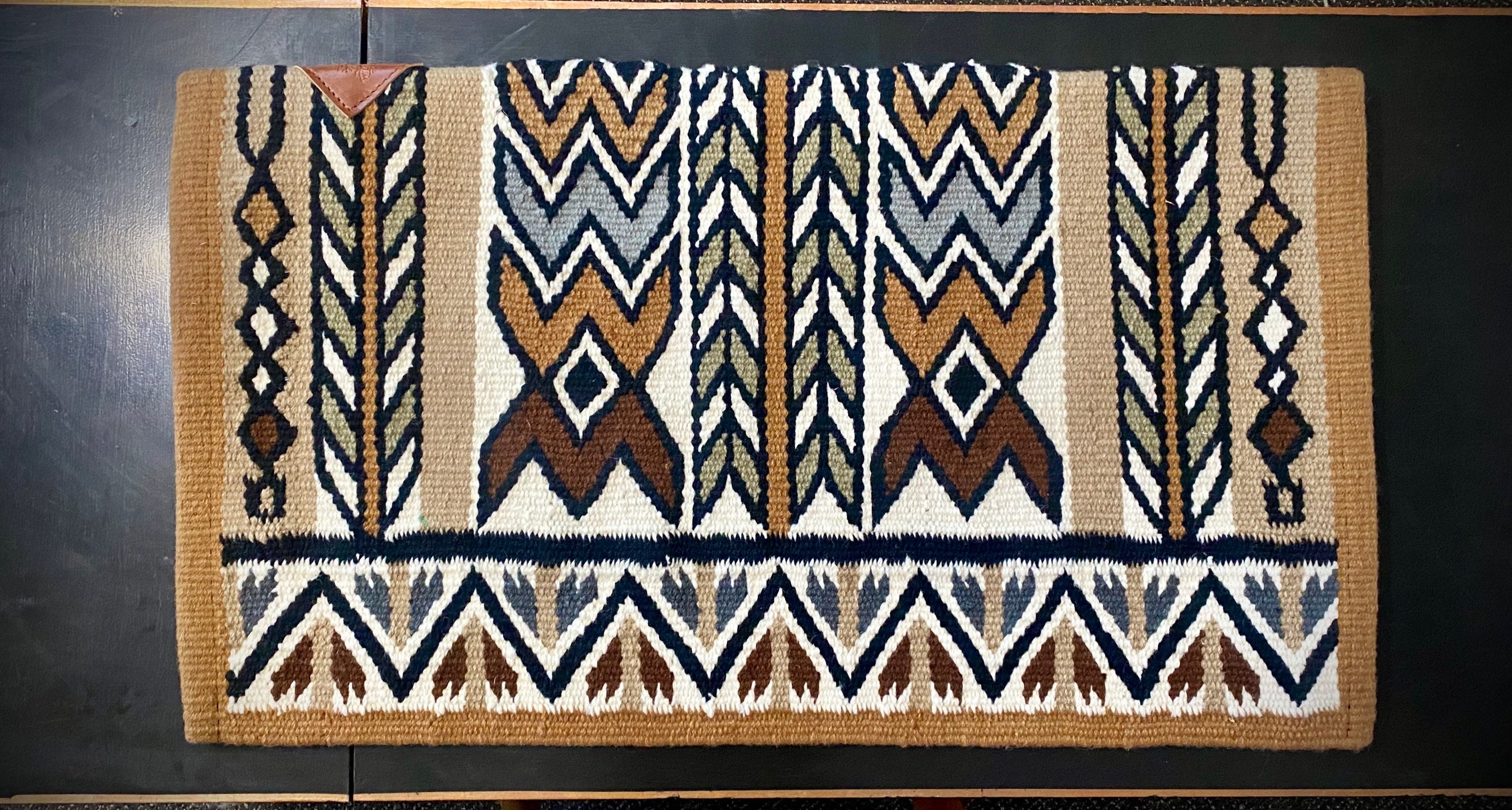 Wool Saddle Blanket ~ Kickin’ Dust, Buckskin image 0