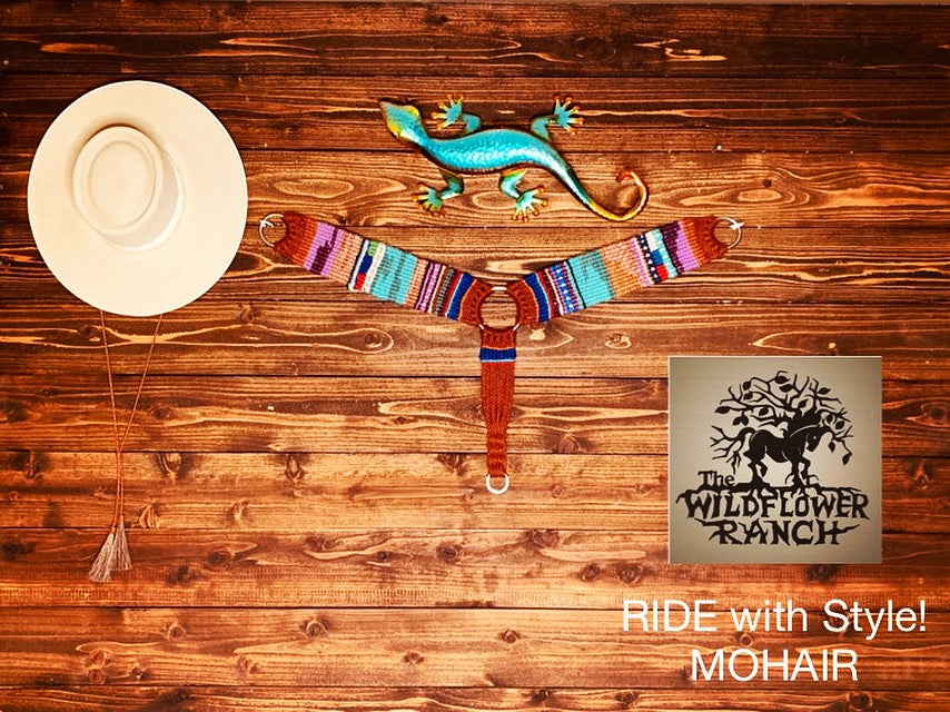 Mohair Tack Cinch/Girth, Breast Collar ~ Serape