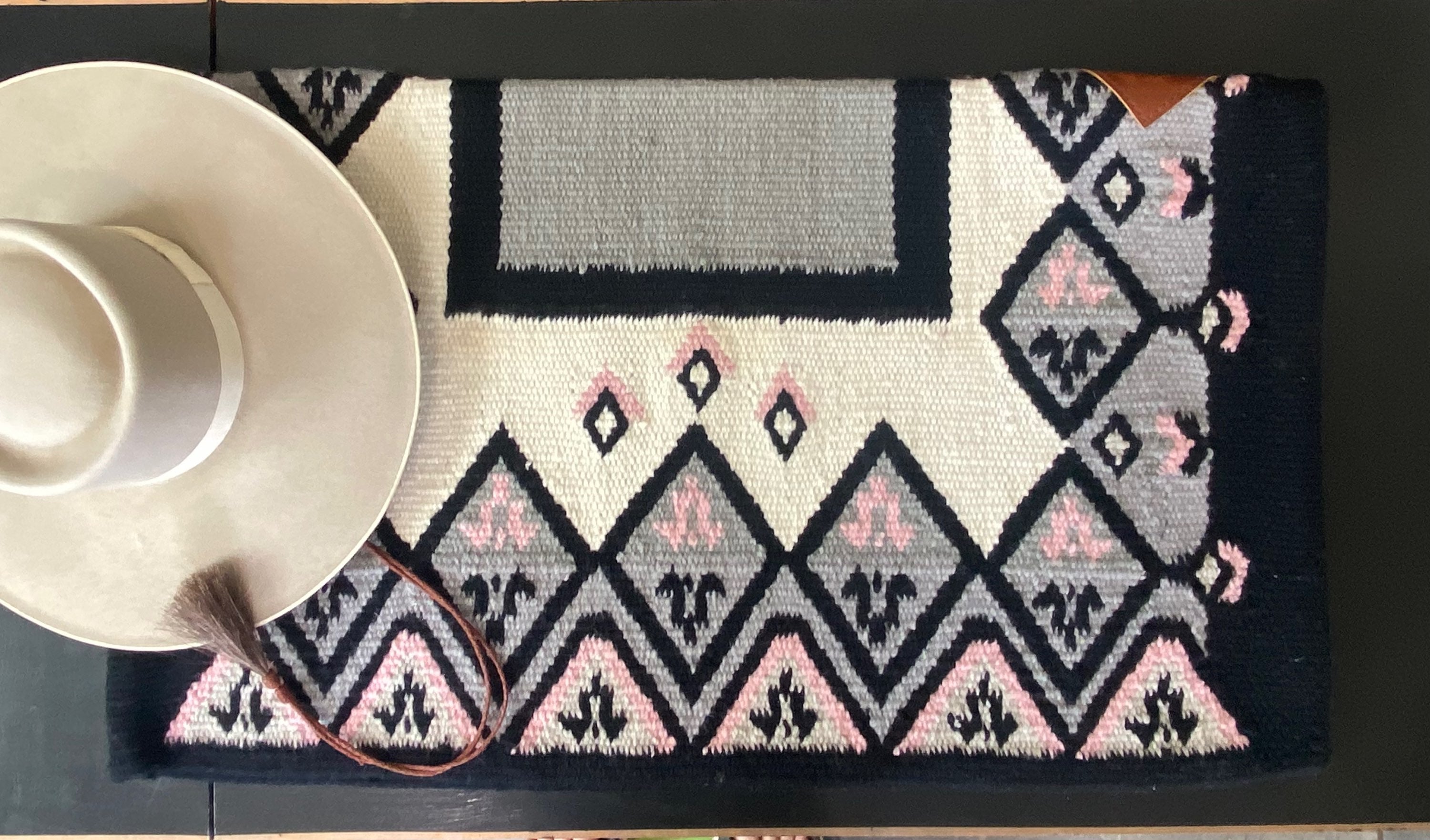 Wool Saddle Blanket -~ Asheville Pink image 0