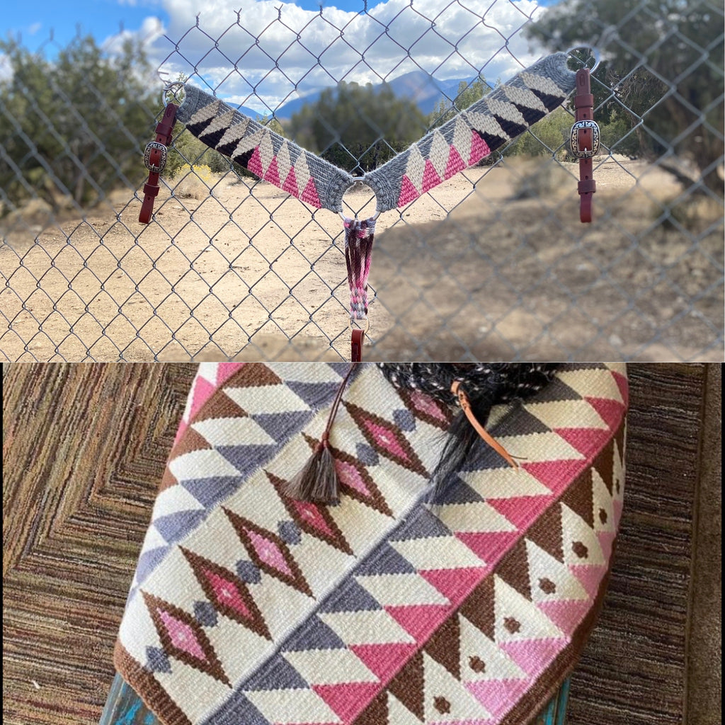 Mohair Breast Collar ~ Lonesome Dove Pink image 1