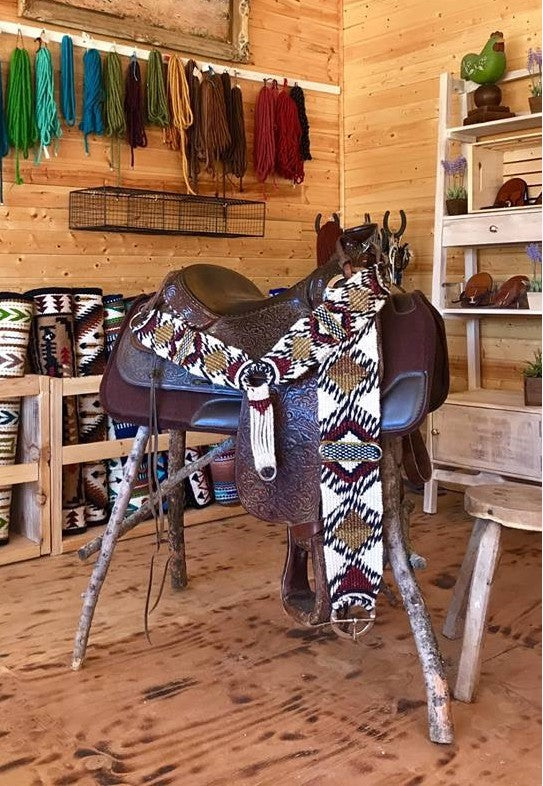 “Smokes Ride” Mohair Cinch and Breast Collar