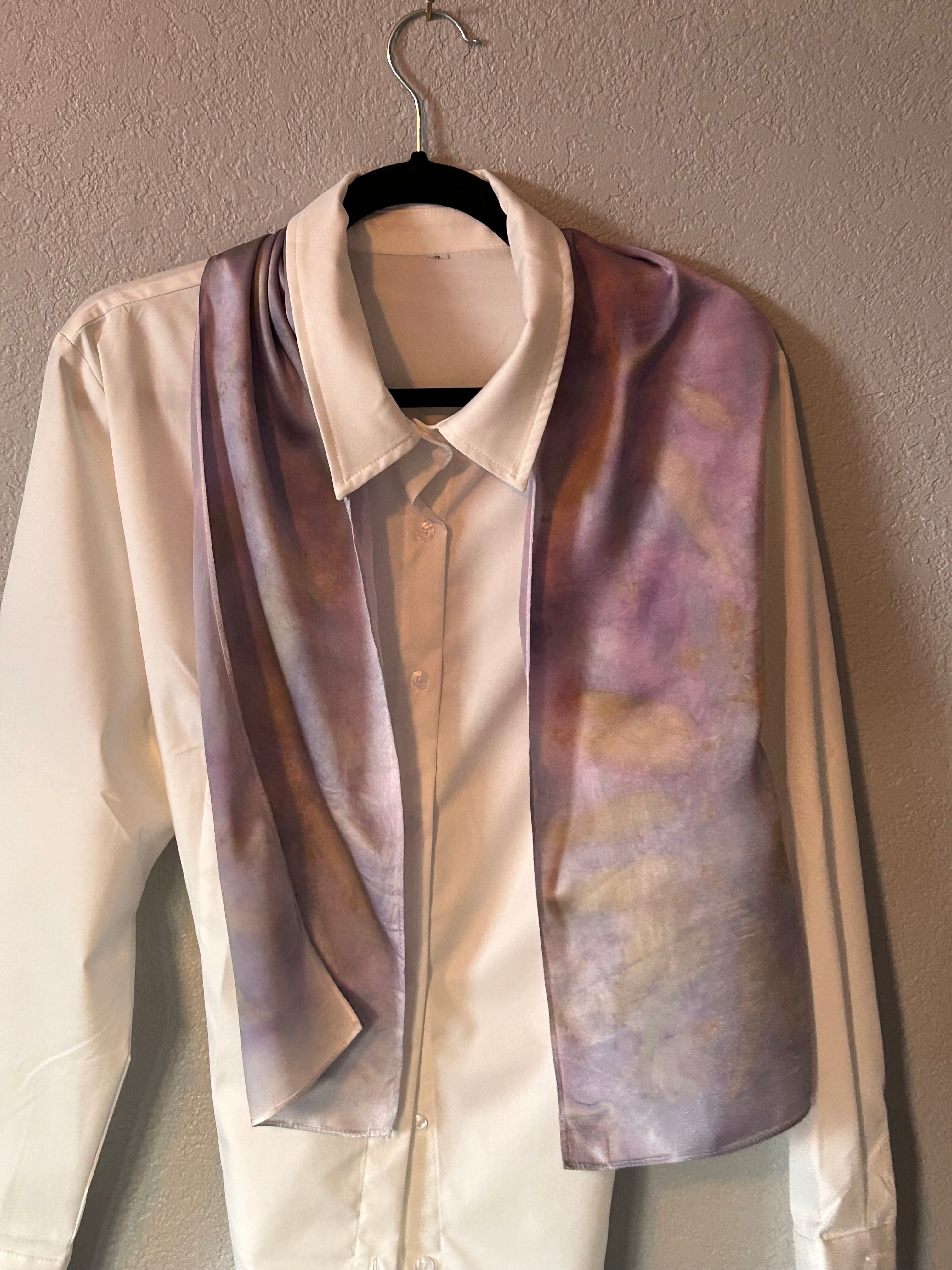 Silk Eco-Print, Wild-Wild Rag - Into the Mystic Mirror