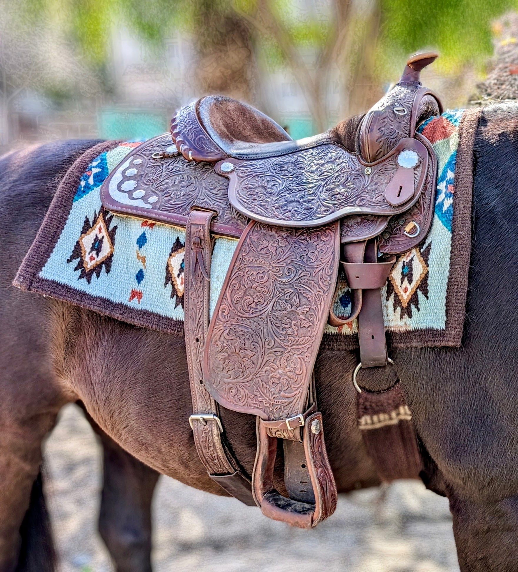 Wool Saddle Blanket ~ “Santa Ynez” image 0