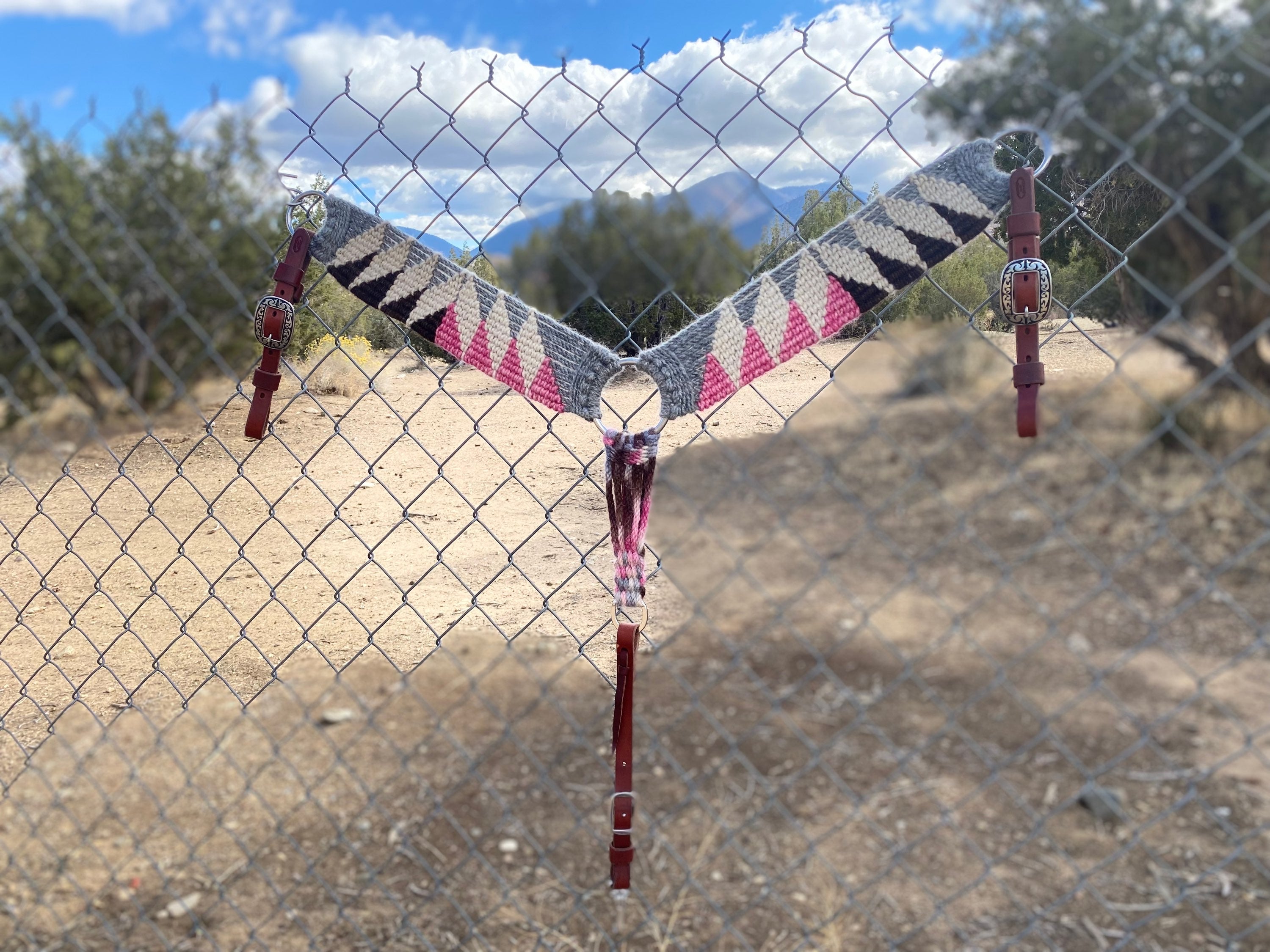 Mohair Breast Collar ~ Lonesome Dove Pink image 0
