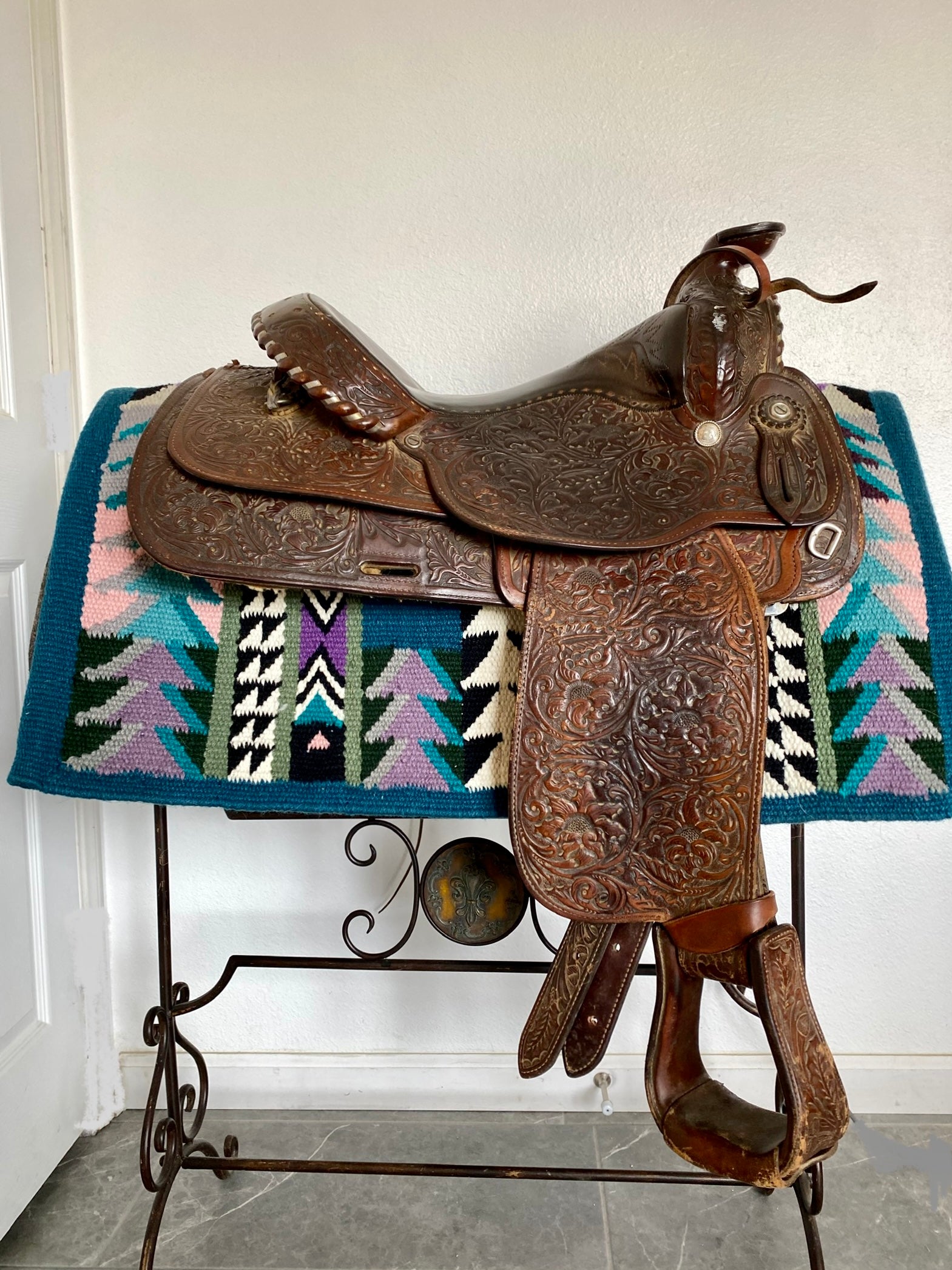 Wool Saddle Blanket “In Cahoots” image 1