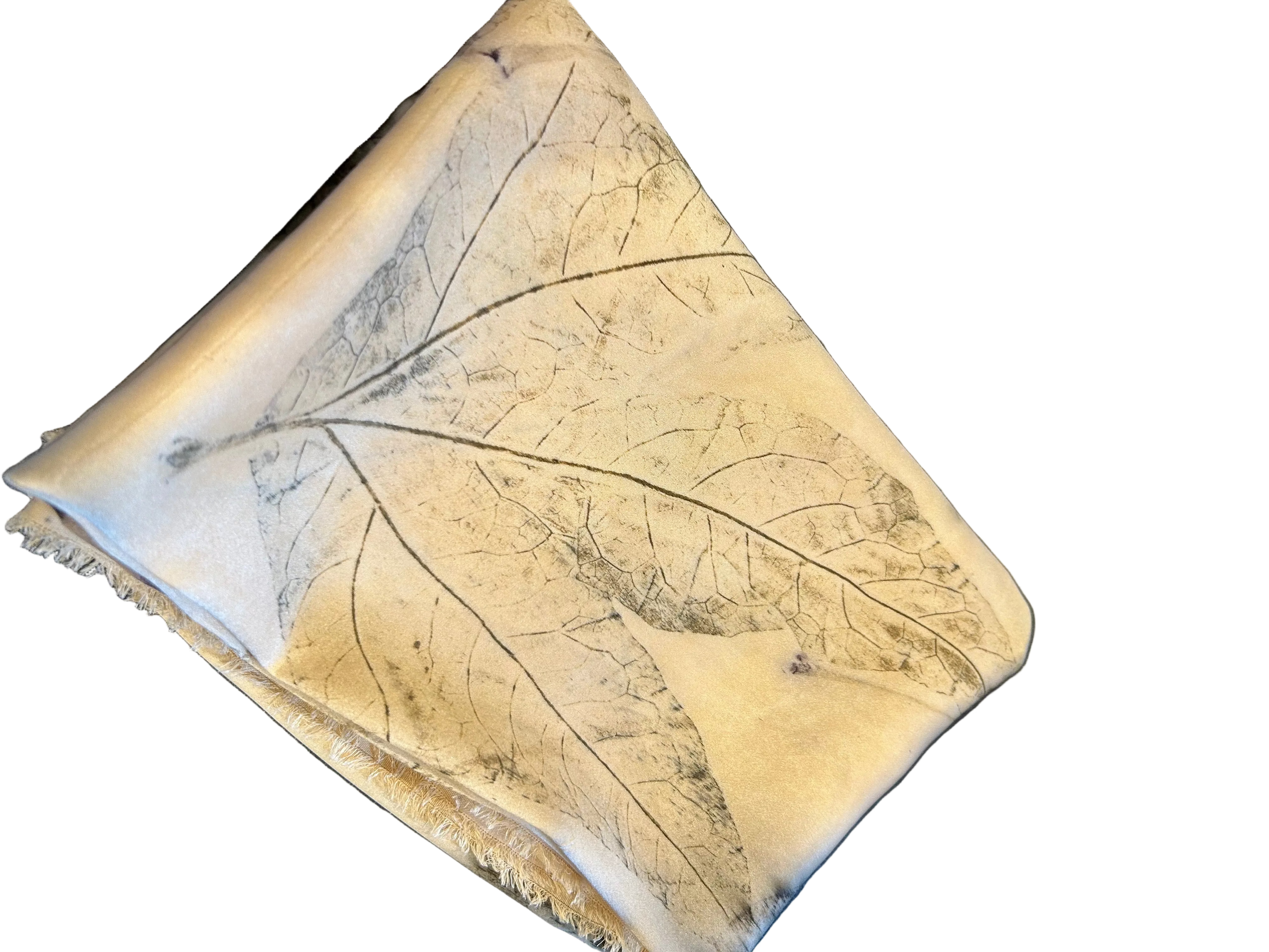 eco-print silk wild rag
