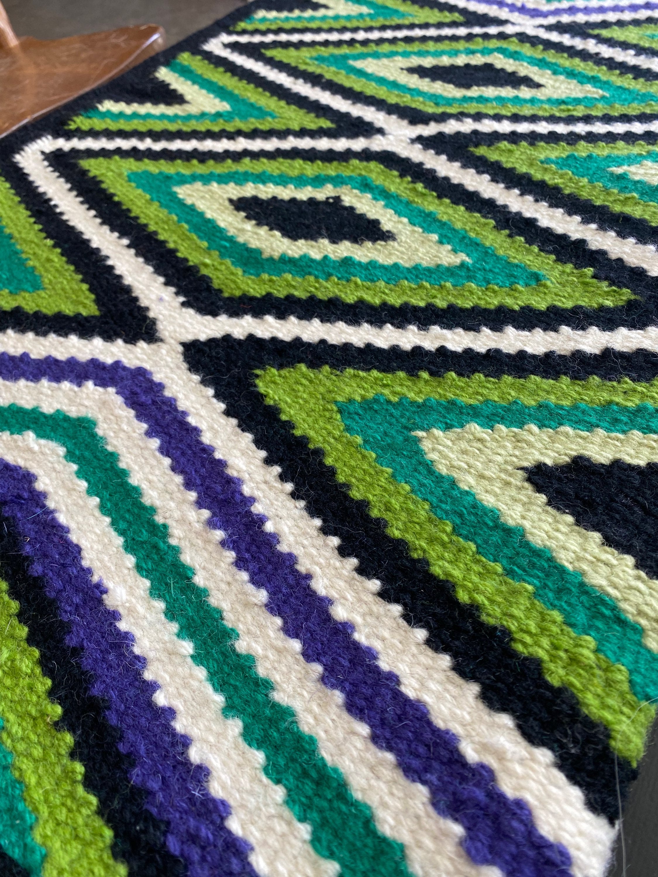 Wool Saddle Blanket /Pad ~ Seein’ Double image 1