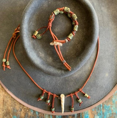 Bramasole ~ Rustic Necklace and Bracelet Set image 1