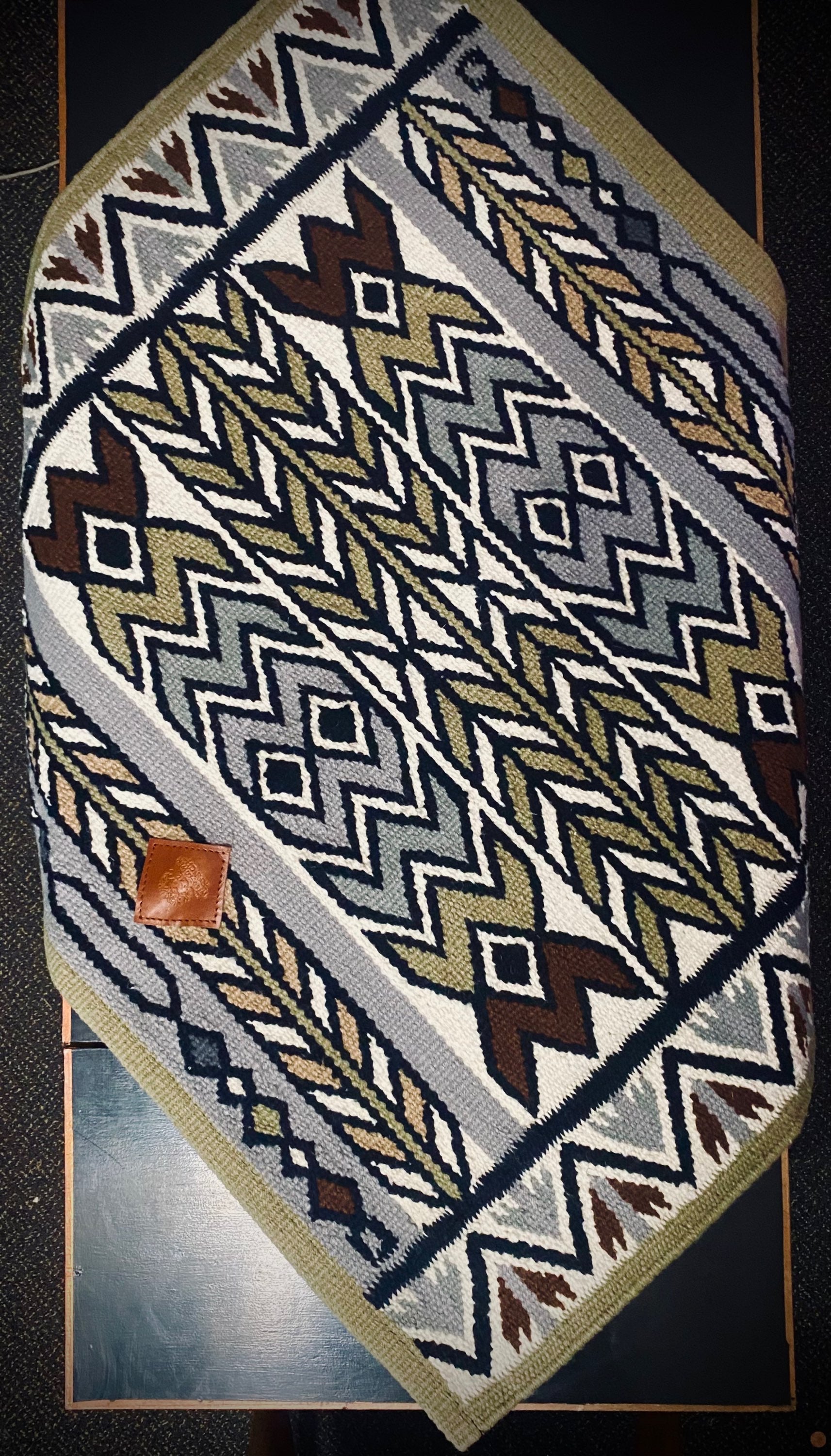 Wool Saddle Blanket ~ Kickin’ Dust, Taupe image 1