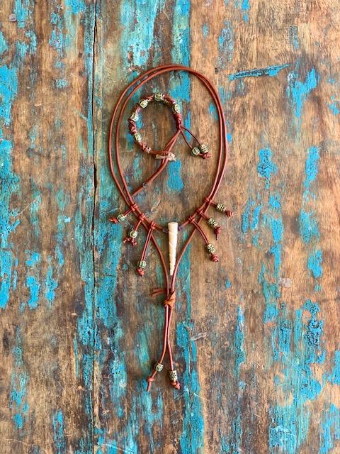 Bramasole ~ Rustic Necklace and Bracelet Set image 0